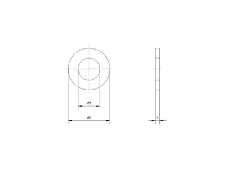 Rondelles plates DIN 125 forme A et B brut/zingué/inox a2/laiton