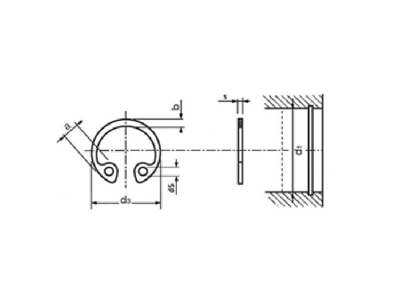 Circlips intérieur DIN 472 brut