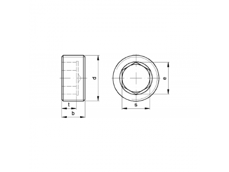 Bouchon à 6 pans creux avec filetage conique DIN 906 brut