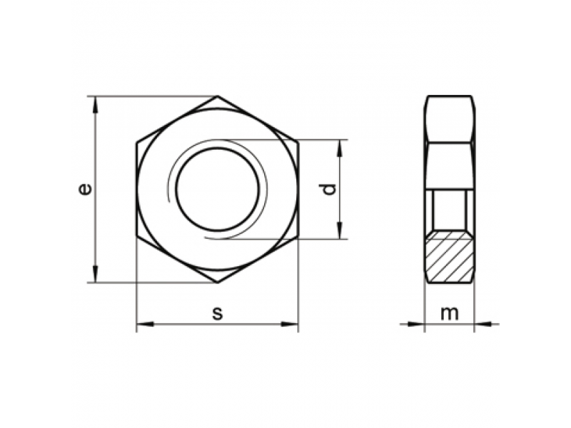 Écrous hexagonaux bas DIN 439 04 brut/zingué